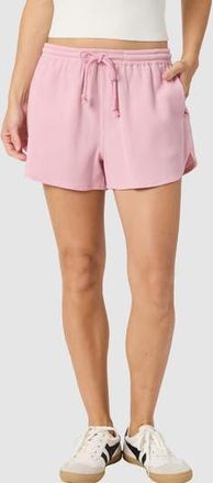 All in Favor Waffle Knit Dolphin Hem Shorts in Mauve at Nordstrom Rack, Size X-Small