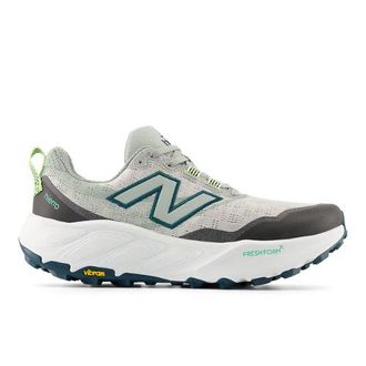 New Balance Hombre Fresh Foam X Hierro v9 en Gris/Verde, Talla 40.5