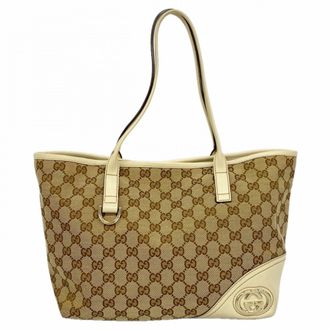 Gucci Beige Canvas Tote Bag (Pre-Owned)
