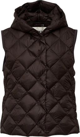 Max Mara Waterafstotend Gevuld Gilet - Dames - Bodywarmers - Bruin - XS - Polyester - Jassen
