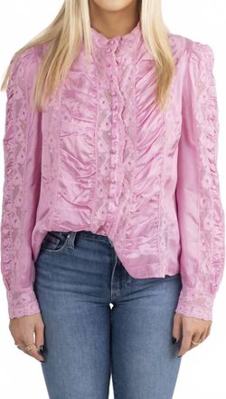 LoveShackFancy Jacque Top In Tulip Pink