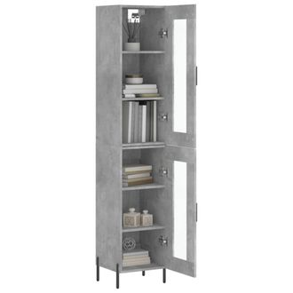 Berkfield Home Highboard Concrete Grey 34.5x34x180 cm Engineered Wood