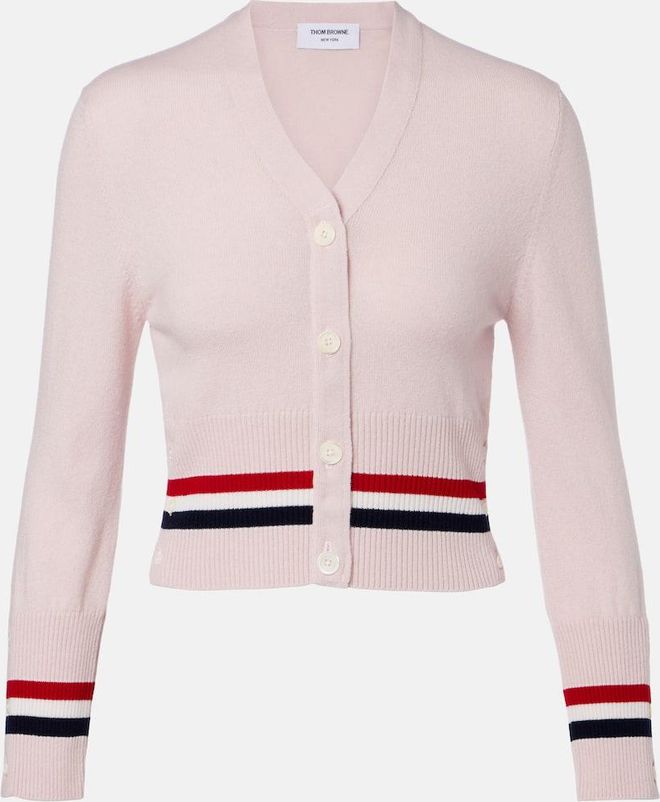 Cropped cashmere cardigan
