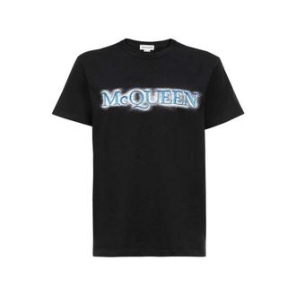 Alexander McQueen Heren, Tops, Zwart, Maat: M Katoen