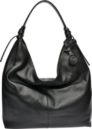 Roberta M Zwart Rundleer Tas