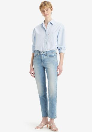 Levi's R&ouml;hrenjeans LEVIS 312 SHAPING SLIM, Damen, Gr. 31, L&auml;nge 32, blau (anyhow), Denim/Jeans, Obermaterial: 81% Baumwolle, 18% Polyester, 1% Elasthan, slim