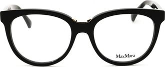 Max Mara MM5110 Round-Frame Acetate Eyeglasses - Black
