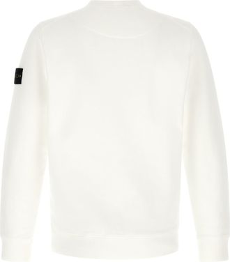 Stone Island Compass-Badge Cotton Sweatshirt - White