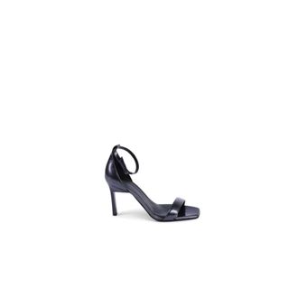Calvin Klein High Heel Sandals, female, Black, Size: 11 US Leather Stiletto Heel Sandals