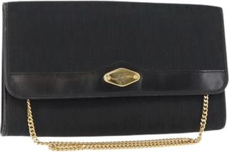 Dior Pre-owned Clutches, female, Black, Size: ONE SIZE Pre-owned Trotter Canvas Shoulder Bag