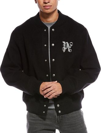 Palm Angels Monogram Wool-Blend Varsity Jacket