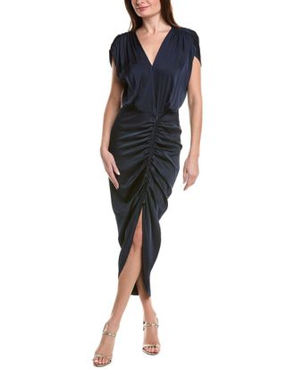 Nicole Miller Solid Midi Dress