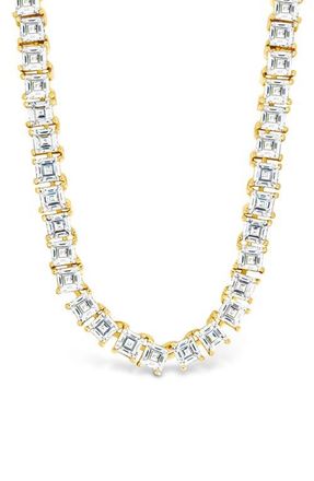 Sterling Forever Brette Slide Tennis Necklace in Gold at Nordstrom