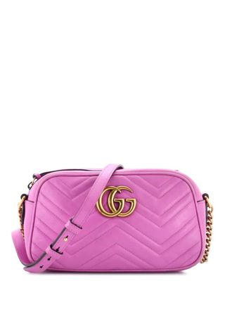 Gucci GG Marmont Shoulder Bag Matelasse Leather Small crossbody bag - Pink