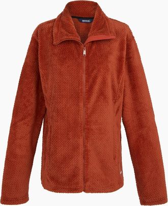 Regatta Womens Regatta Womens/Ladies Heidy Fluffy Full Zip Fleece Jacket - Red Ochre - Size: 16