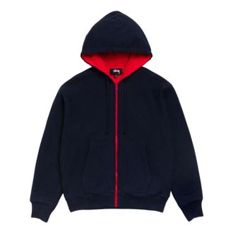 St&uuml;ssy Double Faced Zip Hoodie Navy 118624-NAVY