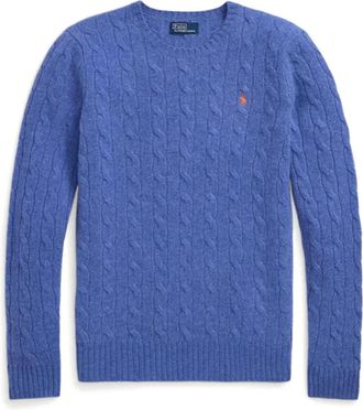 Ralph Lauren Round-neck Knitwear, female, Blue, Size: XS Maglia