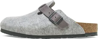 Birkenstock Boston Natural Leather/Felt Light Grey 1026149