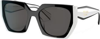 Prada PR 15WS 09Q5S0 54mm Womens Rectangle Sunglasses