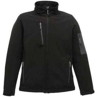Regatta Standout Mens Arcola 3 Layer Waterproof And Breathable Softshell Jacket (Black/Seal Grey) - Size Small