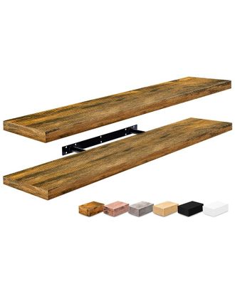 Sorbus Set of 2 Long Floating Shelves