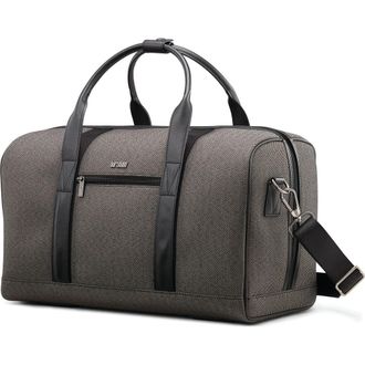 Hartmann Herringbone Deluxe Weekend Duffel Bag in Black Herringbone at Nordstrom