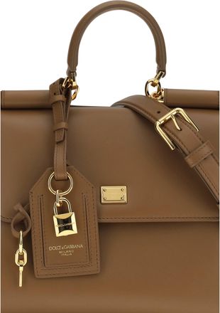 Dolce & Gabbana Womens Shoulder Bag My Sicily Caramel Calf Leather