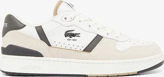 Lacoste Mens T-Clip Set Leather Court Trainers - White/Multi - Size: 9.5