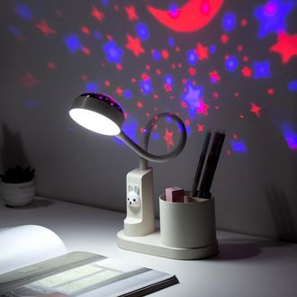 OEM L&aacute;mpara De Escritorio Infantil, L&aacute;mpara De Mesita De Noche Led Regulable, L&aacute;mpara De Lectura Con Foco Y Portal&aacute;pices, L&aacute;mpara De Escritorio Port&aacute;til R