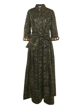 Baruni Zinnia patterned maxi dress - Black
