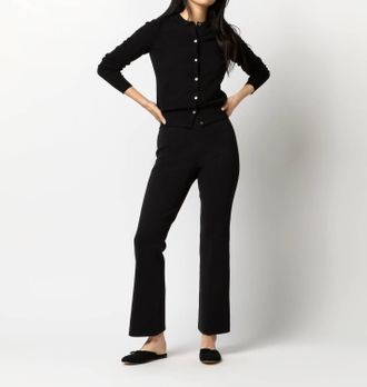 Ann Mashburn Lara Pant In Black Supima Cotton