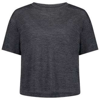 Mons Royale Zephyr Merino Tencel Boxy T-Shirt Merinoshirt f&uuml;r Damen | smoke