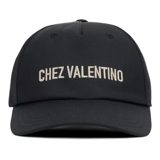 Valentino Garavani Chez Valentino Katoenen Baseballpet - unisex - Petten - Zwart - 57 CM - Katoen - Accessoires