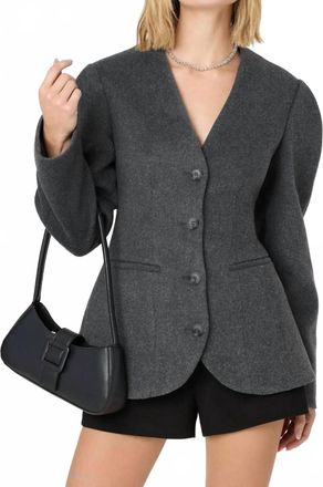Astr Ada Blazer Jacket In Grey