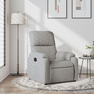 vidaXL Vidaxl - Sill&oacute;n Reclinable Tela De Microfibra Gris Claro
