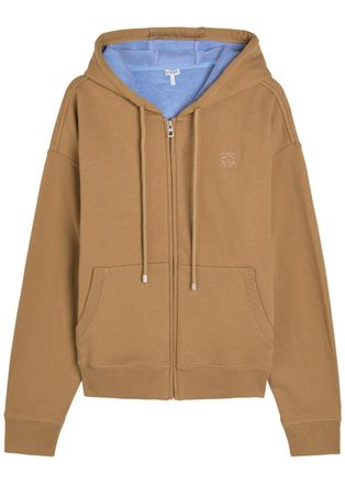 Loewe Anagram Hooded Cotton Sweatshirt - Beige - L