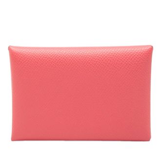 Herm&egrave;s Pink Rose Azalee Epsom Leather Coin Purse/Coin Case (Pre-Owned)
