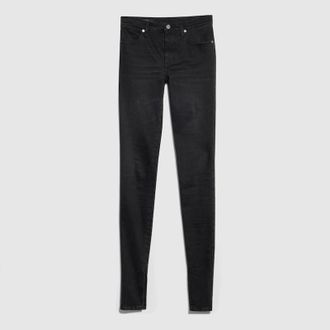 Gucci Washed Cotton Denim Skinny Pants, Black