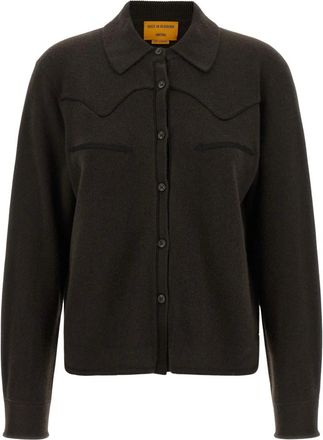 Guest In Residence Truien & Vesten, Dames, Bruin, XS, Kasjmier, Cropped Western Shirt