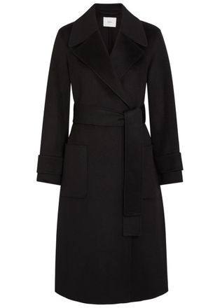 Joseph Arlina Double-breasted Wool and Cashmere-blend Coat - Black - 44 (UK16 / XL)
