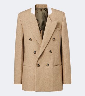 Victoria Beckham Double-breasted wool-blend blazer