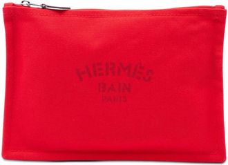 Herm&egrave;s Pre-owned Hermes Toile Bain Yachting Flat Pouch PM Ladies PEX2S2DFER1E9ZJD