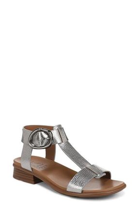 Naturalizer Brandy T-Strap Sandal in Soft Pewter at Nordstrom, Size 5.5