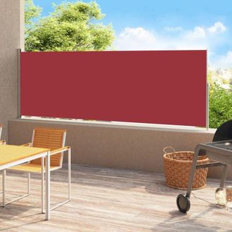 vidaXL Toldo Lateral Retr&aacute;ctil Para Patio Rojo 220x500 Cm Vidaxl