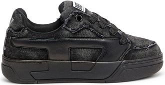 Diesel S-D-Ollie - Sneakers in frayed denim e leather - Sneakers - Man - Black