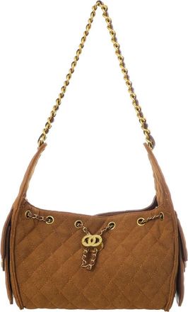 Adornia Quilted Faux Leather Shoulder Bag in Brown at Nordstrom Rack