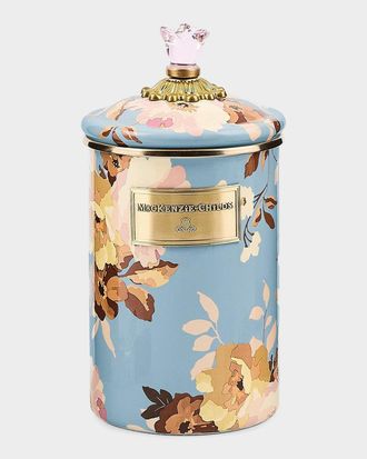 MacKenzie-Childs Wild Rose Slate Large Canister