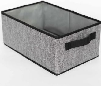 OEM Caja De Almacenamiento, Cestas De Almacenamiento Plegables, Caja De Almacenamiento De Tela, Caja De Almacenamiento, Para Ropa, Gris, 38&times;24&times;16cm