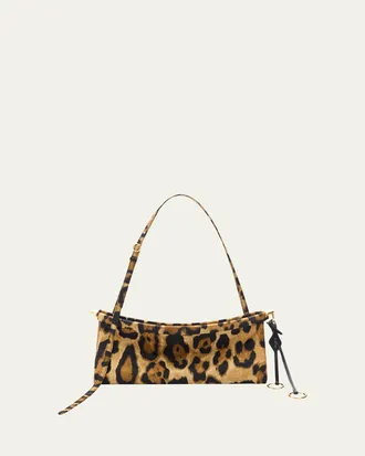 Alaia Le Click Medium Leopard-Print Shoulder Bag