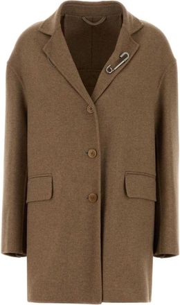 Ermanno Scervino Cappotto Monopetto - Dames - Mantel - Bruin - XS - Jassen